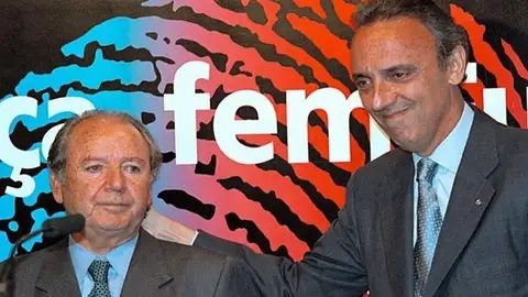 Joan Gaspart con Josep Lluís Núñez. Joan Gaspart con Josep Lluís Núñez.