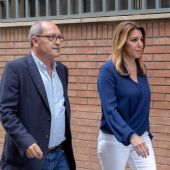 El secretario de Organización del PSOE-A, Juan Cornejo, con Susana Díaz