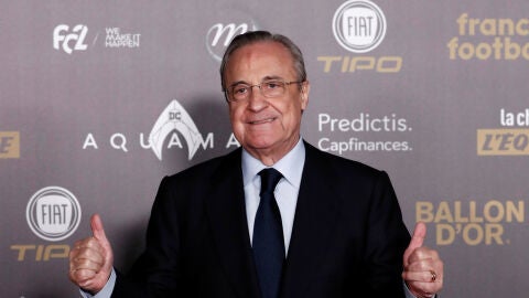 Florentino P&eacute;rez en la gala del Bal&oacute;n de Oro