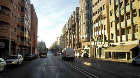 Un tramo de la Avenida de Alicante en Elche.