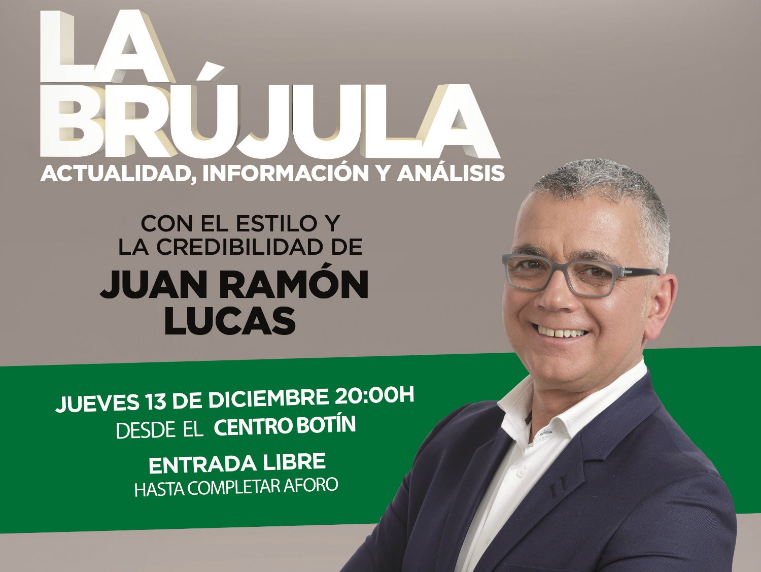 Juan Ramón Lucas trae 'La Brújula' al Centro Botín Juan Ramón Lucas trae 'La Brújula' al Centro Botín