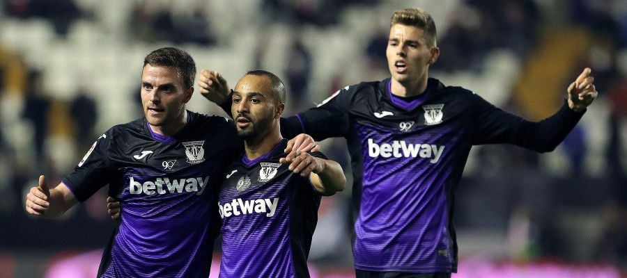 Los jugadores del Leganés celebran un gol Los jugadores del Leganés celebran un gol