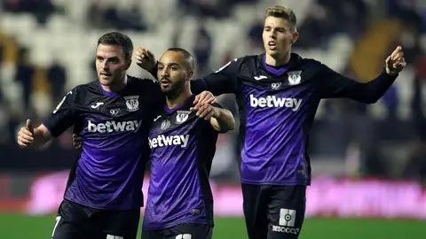 Los jugadores del Leganés celebran un gol Los jugadores del Leganés celebran un gol