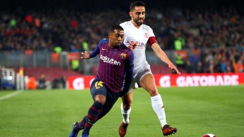 Malcom, en el partido ante la Cultural Leonesa