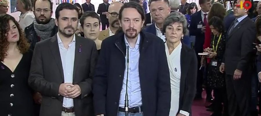 Pablo Iglesias y Alberto Garzón a su llegada a los actos del 40 aniversario de la Constitución Pablo Iglesias y Alberto Garzón a su llegada a los actos del 40 aniversario de la Constitución
