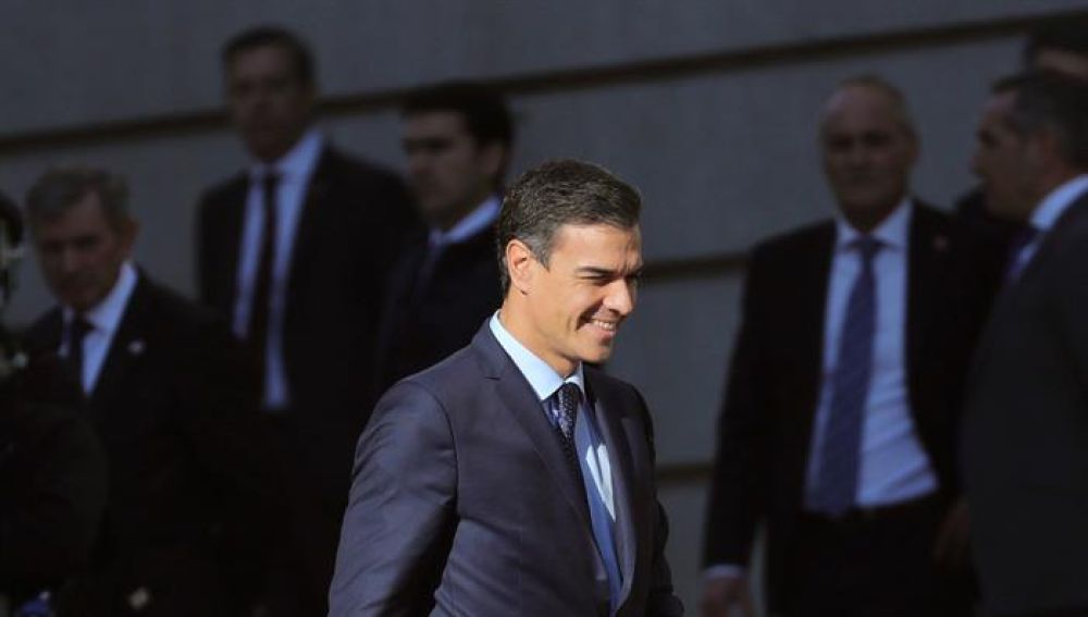 El presidente del Gobierno, Pedro Sánchez, a su llegada al Congreso