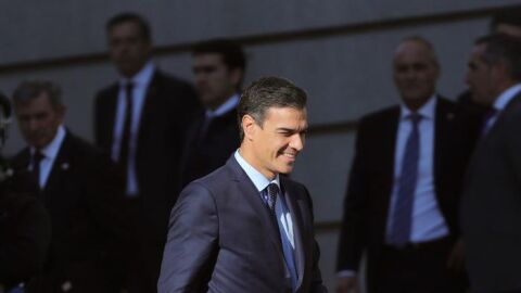 El presidente del Gobierno, Pedro S&aacute;nchez, a su llegada al Congreso