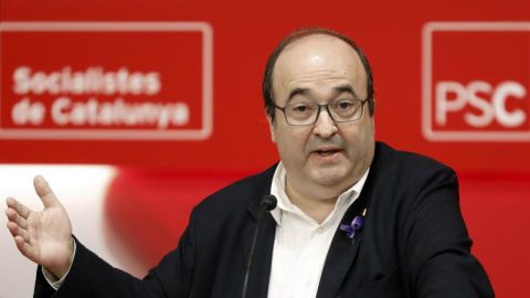 Miquel Iceta durante un acto del PSC