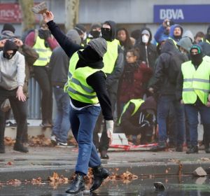 Imagen de las protestas de los 'chalecos amarillos' en Bruselas Imagen de las protestas de los 'chalecos amarillos' en Bruselas