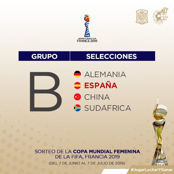 Alemania, China y Sudáfrica, rivales de España en el Mundial femenino de 2019 Alemania, China y Sudáfrica, rivales de España en el Mundial femenino de 2019