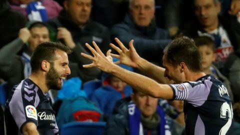 Anto&ntilde;ito celebra su gol contra la Real Sociedad