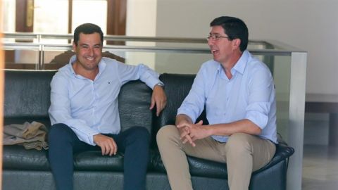 Juanma Moreno y Juan Mar&iacute;n en una imagen de archivo