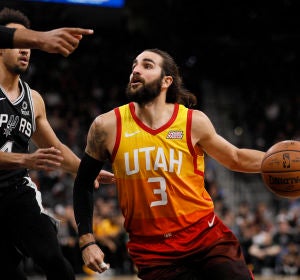 Ricky Rubio en el partido de los Utah Jazz vs San Antonio Spurs Ricky Rubio en el partido de los Utah Jazz vs San Antonio Spurs