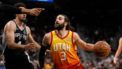 Ricky Rubio en el partido de los Utah Jazz vs San Antonio Spurs