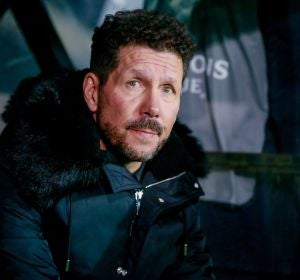 Simeone, en el partido contra el Brujas Simeone, en el partido contra el Brujas