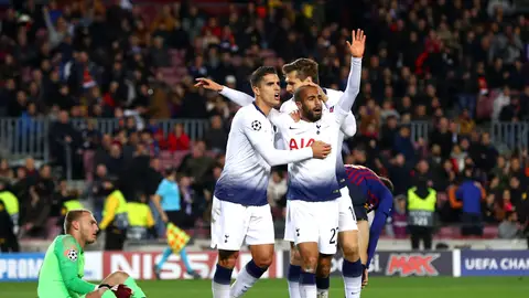 Lucas Moura celebra el gol del Tottenham Lucas Moura celebra el gol del Tottenham