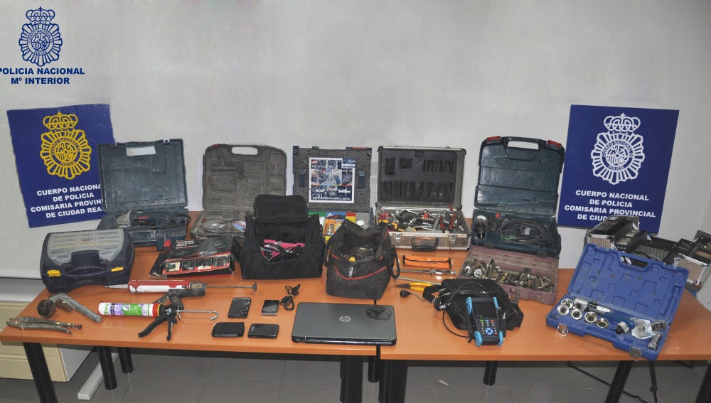 Objetos robados que ha incautado la Policía Nacional