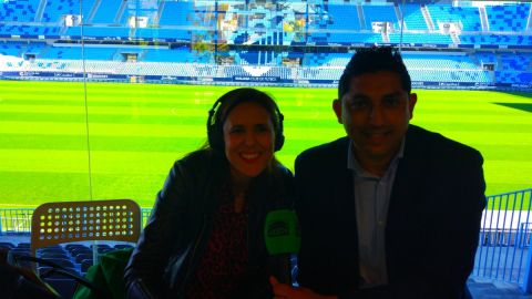 Onda Deportiva M&aacute;laga desde la Rosaleda con Basti