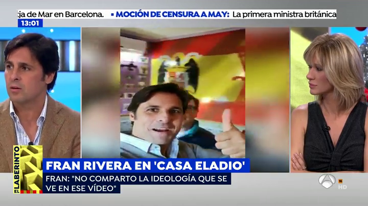 Fran Rivera sobre su vídeo viral: "Soy más español que la tortilla de patata pero no soy franquista" Fran Rivera sobre su vídeo viral: "Soy más español que la tortilla de patata pero no soy franquista"
