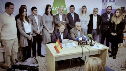 Jorge Campos, Presidente de Act&uacute;a Baleares, presentando la candidatura de Fulgencio Coll al Ayuntamiento de Palma 