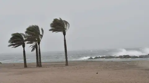Temporal en playa Imagen de archivo
