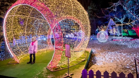 Decoraciones durante la celebraci&oacute;n de Navidad en Chisinau, Moldavia