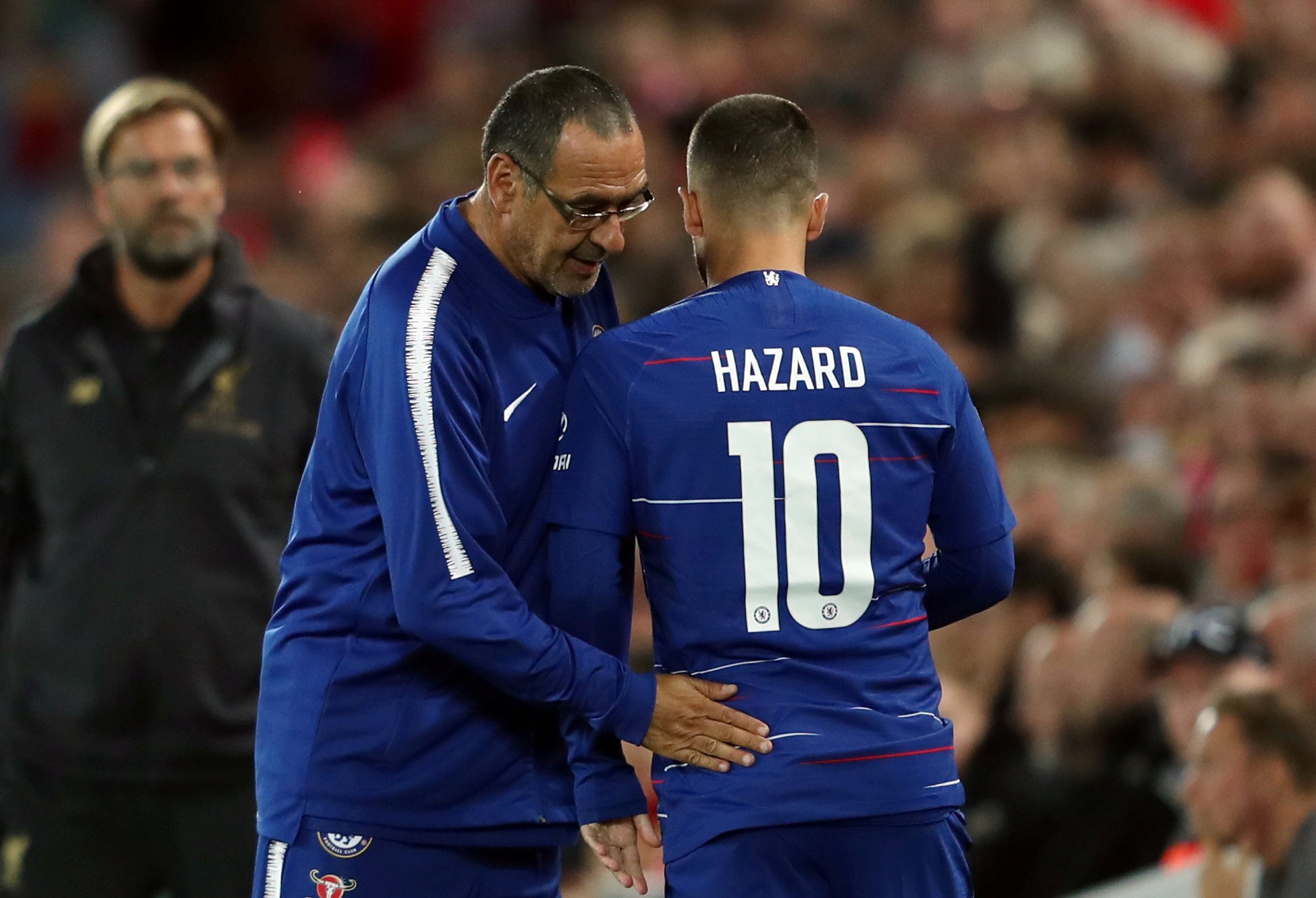 Sarri: "Hazard tiene 28 años. Si se quiere ir, creo que tiene que hacerlo" Sarri: "Hazard tiene 28 años. Si se quiere ir, creo que tiene que hacerlo"