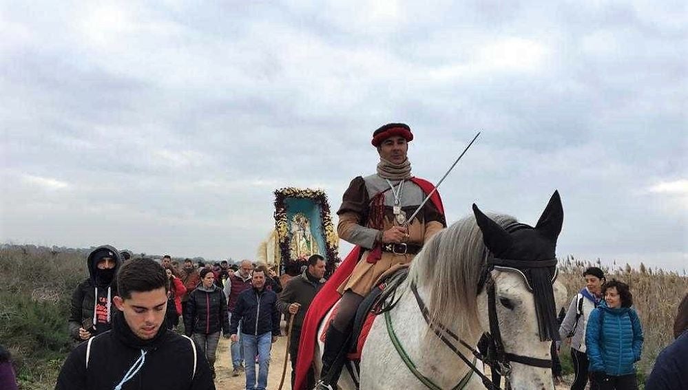 Imagen de archivo de la romería de la Venida de la Virgen.