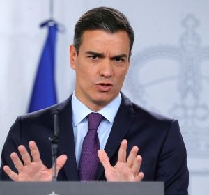 El presidente del Gobierno, Pedro Sánchez, durante una comparecencia El presidente del Gobierno, Pedro Sánchez, durante una comparecencia