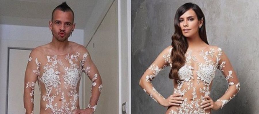 Imagen de Cristina Pedroche y David Muñoz con el vestido de las Campanadas Imagen de Cristina Pedroche y David Muñoz con el vestido de las Campanadas