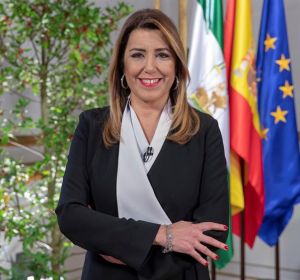 Susana Díaz durante el discurso de Fin de año Susana Díaz durante el discurso de Fin de año