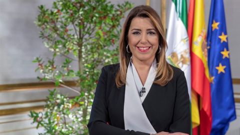 Susana D&iacute;az durante el discurso de Fin de a&ntilde;o