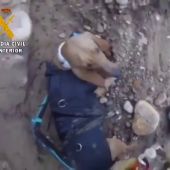 El impresionante rescate de la Guardia Civil de un perro que llevaba tres días atrapado en un barranco 
