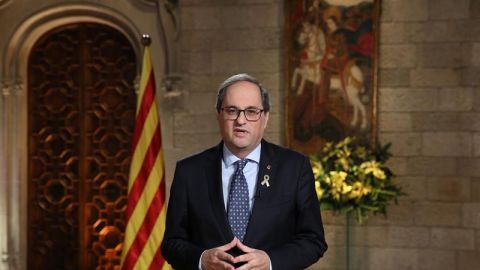 Quim Torra durante el discurso de Navidad
