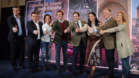 Casado, Nu&ntilde;ez y los 5 candidatos de las capitales de provincia de CLM