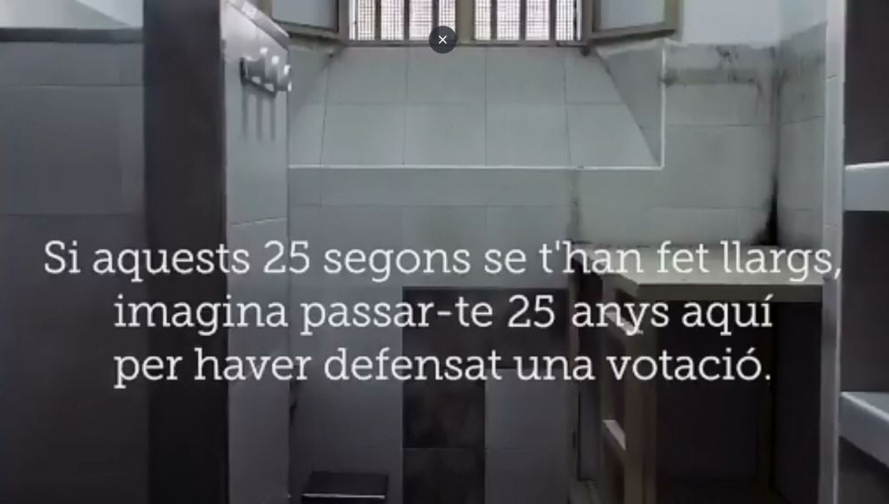 Imagen del vídeo de Òmnium Cultural para reclamar la libertar de los políticos presos