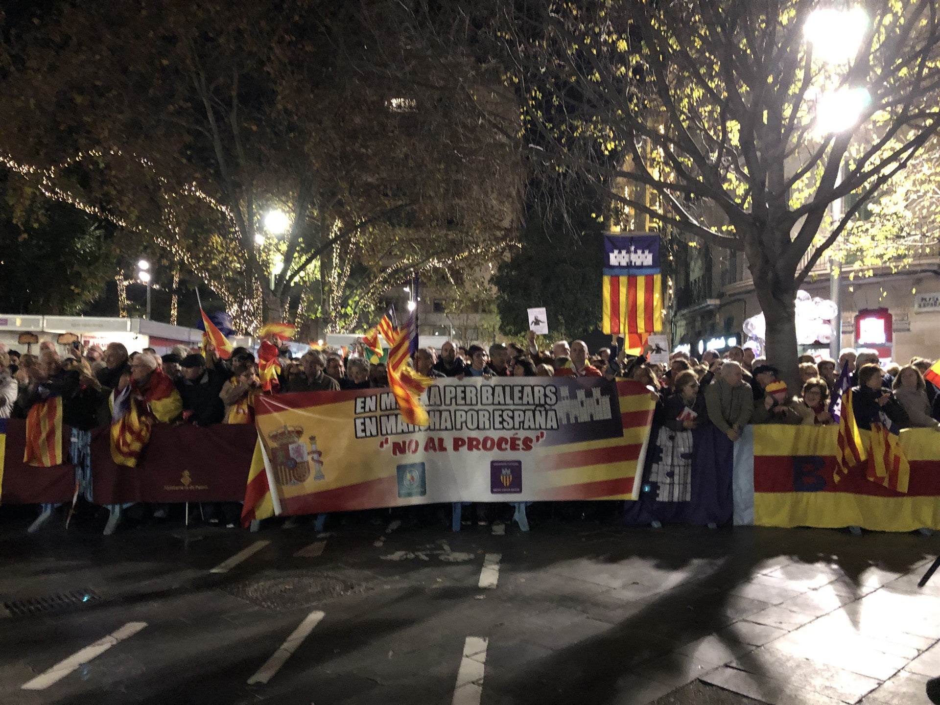 Más de 300 personas reivindican la "unidad de España" durante la ofrenda floral del Estendard en Palma Más de 300 personas reivindican la "unidad de España" durante la ofrenda floral del Estendard en Palma