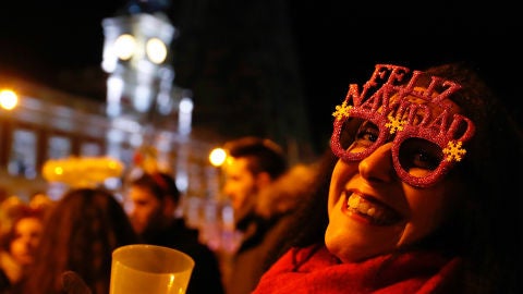 Celebrando las preuvas en la puerta del Sol
