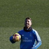 Sergio Ramos, en un entrenamiento
