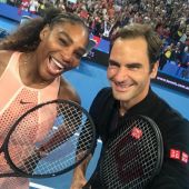 Serena Williams y Roger Federer, juntos en la Copa Hopman