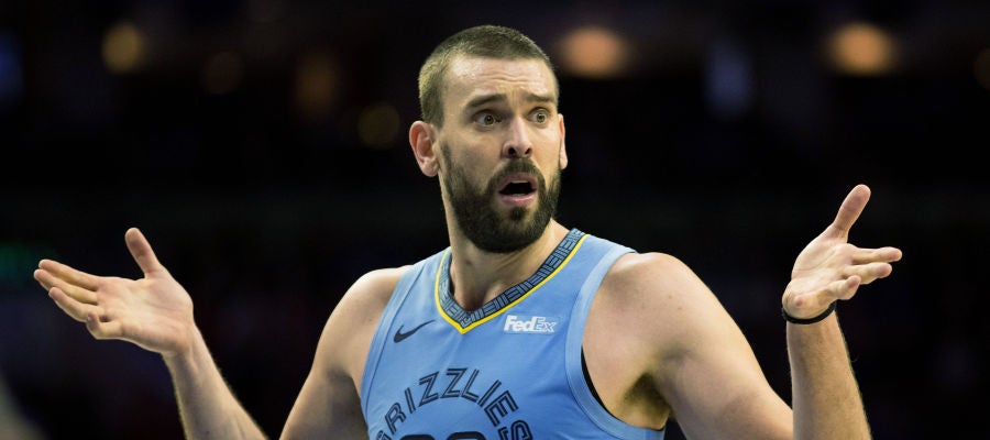 Marc Gasol, durante un partido con los Grizzlies Marc Gasol, durante un partido con los Grizzlies