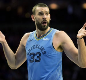 Marc Gasol, durante un partido con los Grizzlies Marc Gasol, durante un partido con los Grizzlies