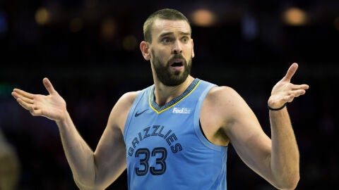 Marc Gasol, durante un partido con los Grizzlies