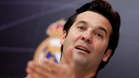 Solari, en rueda de prensa
