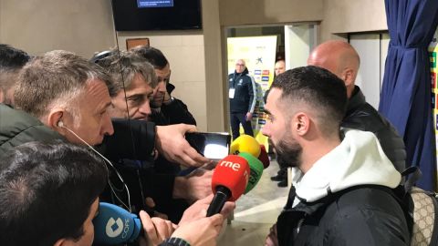 Dani Carvajal en zona mixta