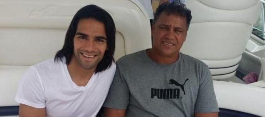 Falcao, junto a su padre Falcao, junto a su padre