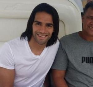Falcao, junto a su padre Falcao, junto a su padre