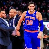 Enes Kanter, en un partido de los New York Knicks