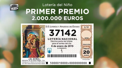 Primer premio Loter&iacute;a del Ni&ntilde;o