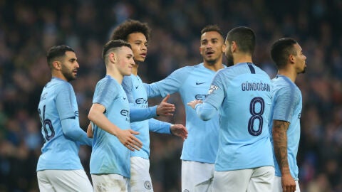 El Manchester City celebra un gol